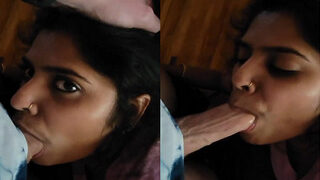 Desi Girl Sucking Lover Dick | Viral MMS