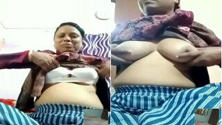 Desi Bhabhi Shows Boobs And Pussy On VC Part 1 | Viral MMS