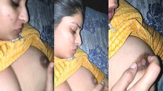 Cute Desi Girl Boobs Pressing By Lover | Viral MMS