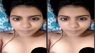 Cute Desi Girl Shows Boobs And Pussy On VC | Viral MMS