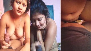 Shy Desi WIfe Handjob And Ridding | Viral MMS