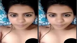 Cute Desi Girl Shows Boobs And Pussy On VC | Viral MMS