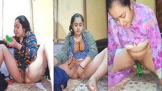 Horny Desi Bhabhi Masturbating With Bottle Part 1 | Viral MMS